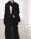 Marc Le Bihan Wool Blazer Flowing Silk 1320 Black